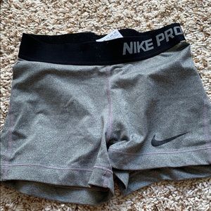 gray nike pros